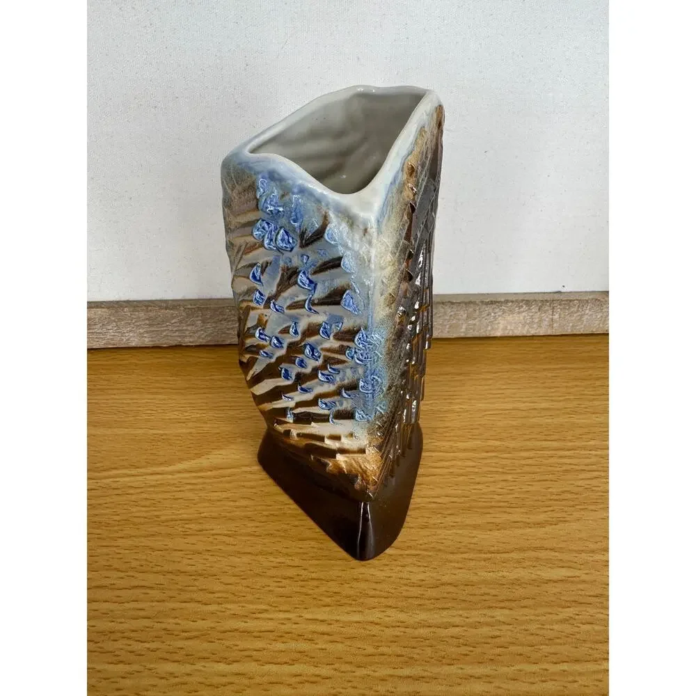 Vintage Lapin Savi Ky Tervola Finland ROCK ceramic vase Kauko Ruokamo design 7